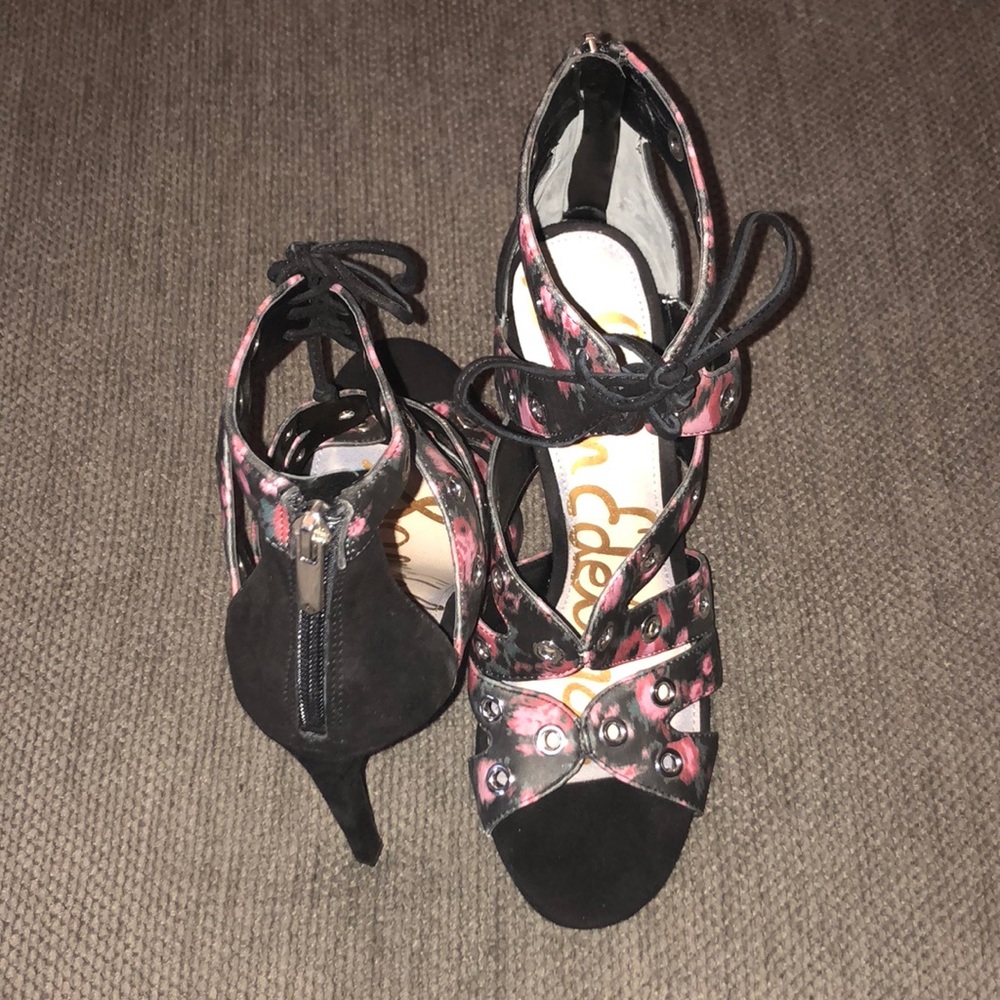 Sam Edelman Floral Heels - Picture 1 of 8